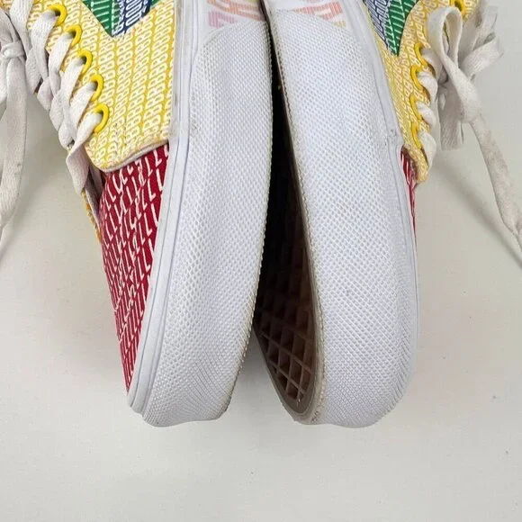 Vans High Top Pride Canvas Skateboard Sneakers Multi Color Womens  10 - Picture 15 of 16